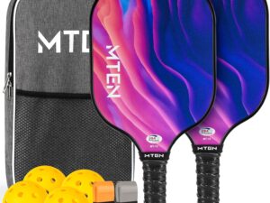 Pickleball Paddles Set of 2 or Single Paddle \u2013 USAPA Approved Fiberglass Surface Pickleball Rackets Set for Men & Women