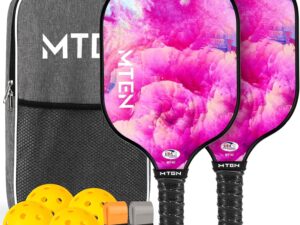 Pickleball Paddles Set of 2 or Single Paddle \u2013 USAPA Approved Fiberglass Surface Pickleball Rackets Set for Men & Women