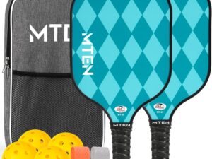 Pickleball Paddles Set of 2 or Single Paddle \u2013 USAPA Approved Fiberglass Surface Pickleball Rackets Set for Men & Women