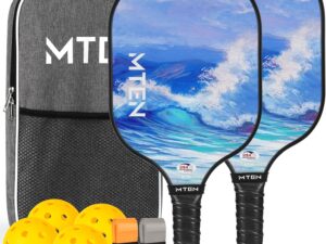 Pickleball Paddles Set of 2 or Single Paddle \u2013 USAPA Approved Fiberglass Surface Pickleball Rackets Set for Men & Women