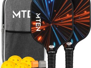 Pickleball Paddles Set of 2 or Single Paddle \u2013 USAPA Approved Fiberglass Surface Pickleball Rackets Set for Men & Women