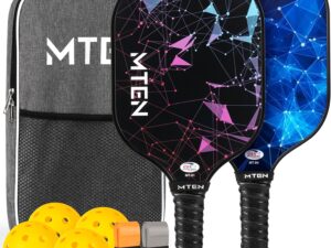 Pickleball Paddles Set of 2 or Single Paddle \u2013 USAPA Approved Fiberglass Surface Pickleball Rackets Set for Men & Women