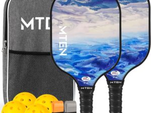 Pickleball Paddles Set of 2 or Single Paddle \u2013 USAPA Approved Fiberglass Surface Pickleball Rackets Set for Men & Women