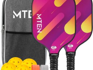 Pickleball Paddles Set of 2 or Single Paddle \u2013 USAPA Approved Fiberglass Surface Pickleball Rackets Set for Men & Women