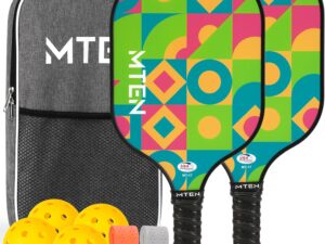 Pickleball Paddles Set of 2 or Single Paddle \u2013 USAPA Approved Fiberglass Surface Pickleball Rackets Set for Men & Women